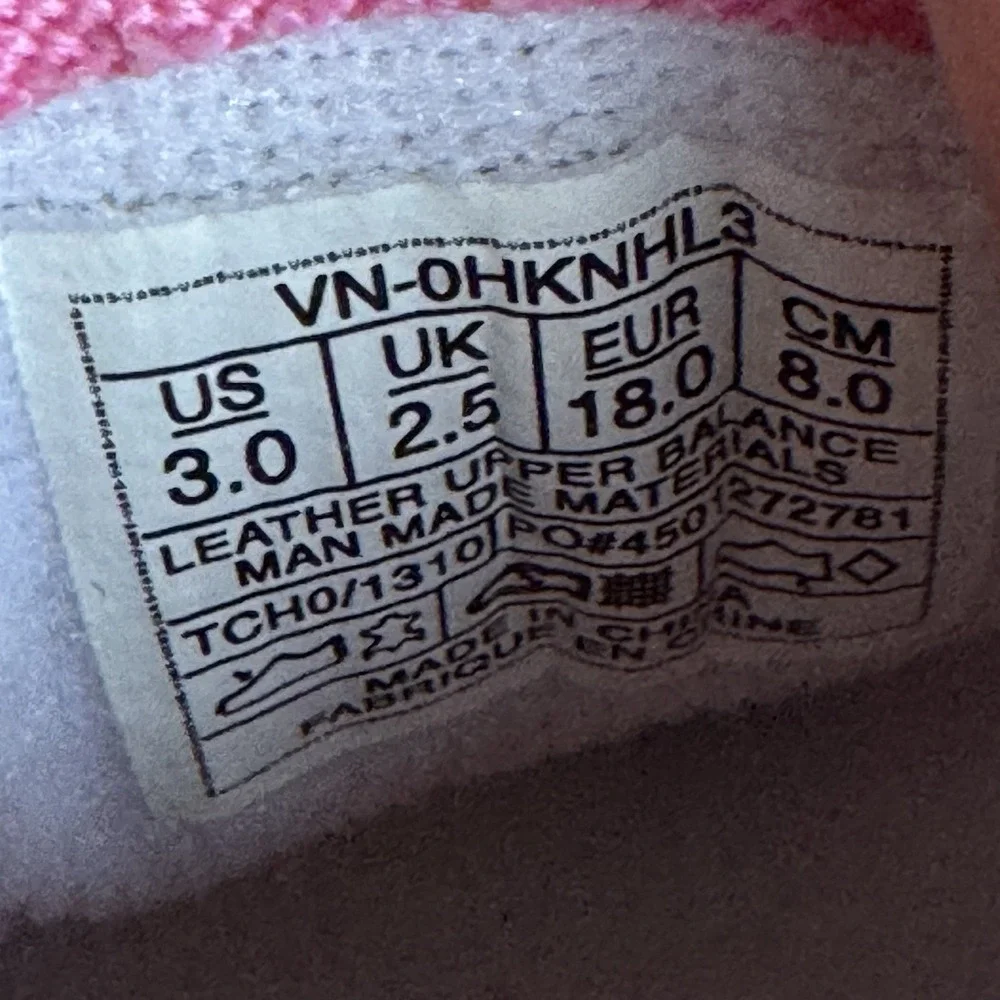 Size 3c - VANS INFANT AUTHENTIC AURORA Pink Doft Bottom Bay Shoes